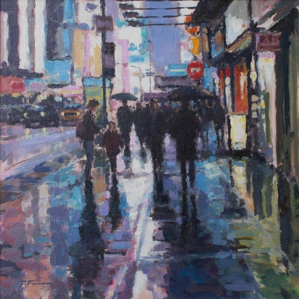 DAVID FARREN - sudden downpour, times square