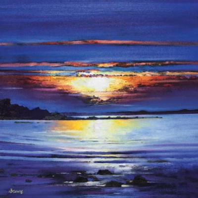 British Print Artist DAVY BROWN - Mid Summer Sunset