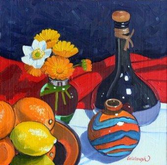 Study with Olive Oil Bottle