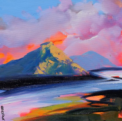 Scottish Artist GARRY BRANDER - Harris Peaks 