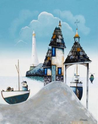 British Print Artist GARY WALTON - Lighthouse Views