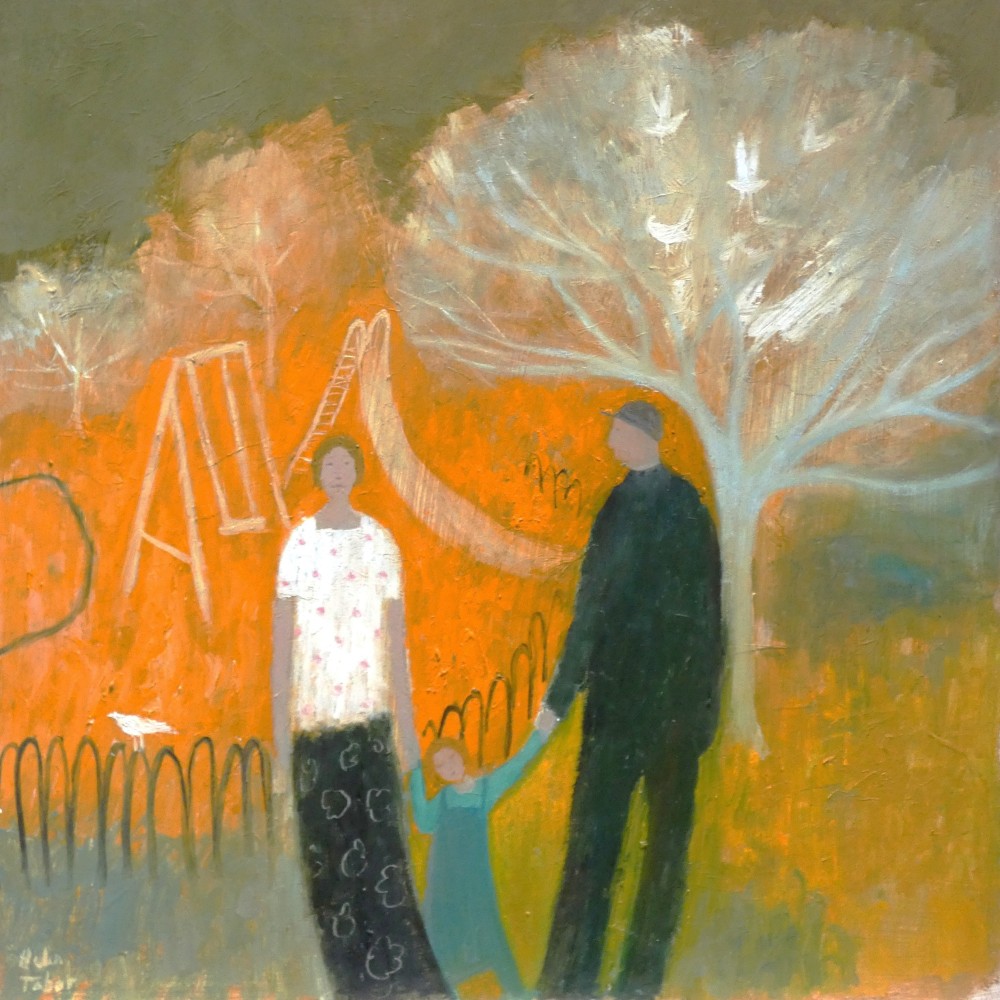 Scottish Artist HELEN TABOR - Going to the Park on an Autumn Day
