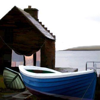 Boats with Bothie and Washing Line