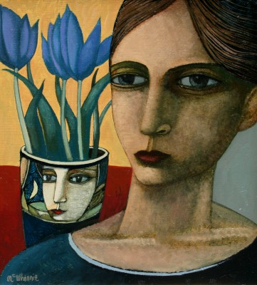 IAN MCWHINNIE - portrait with ceramic