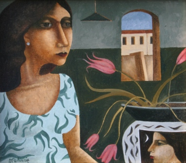 IAN MCWHINNIE - portrait with flowers