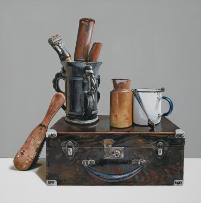Still life With Old Wooden Box and Tools