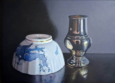 JANE CRUICKSHANK - blue, white and silver ii