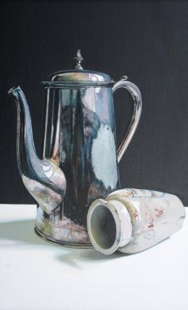 JANE CRUICKSHANK - coffee pot and stoneware jar