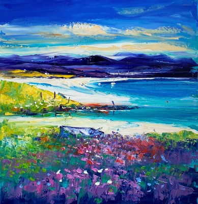 JEAN FEENEY - beached boat on harris
