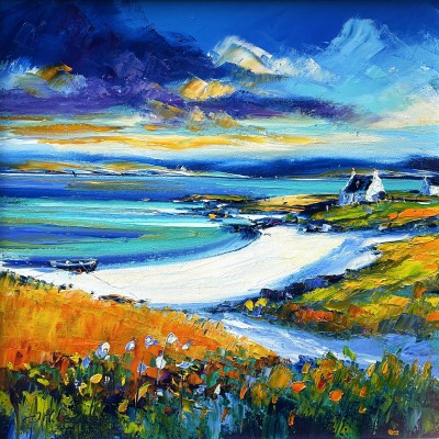 Evening over the Sound of Vatersay, Barra