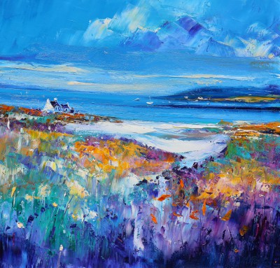 JEAN FEENEY - harris beach in summer with pinks