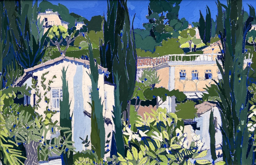 Cypress trees, looking to St Paul de Vence