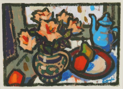 JOAN GILLESPIE - blue coffee pot