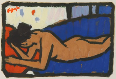 JOAN GILLESPIE - nude on blue