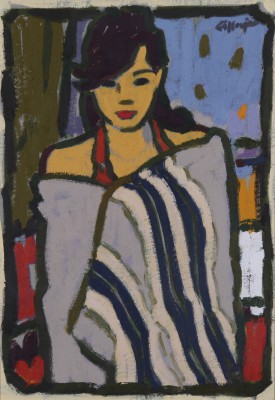 JOAN GILLESPIE - bather in stripes