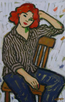 JOAN GILLESPIE - young woman in stripes