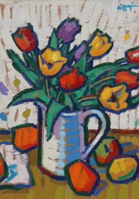 JOAN GILLESPIE - mixed tulips
