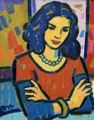 JOAN GILLESPIE - blue beads