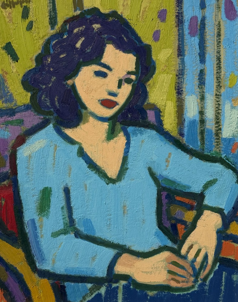 Portrait of a Woman in Blue 