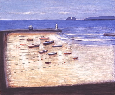 British Print Artist JOCK MACINNES - St Ives and Godrevy