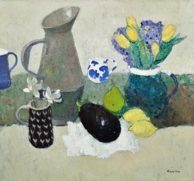JOHN KINGSLEY - little blue and white jug