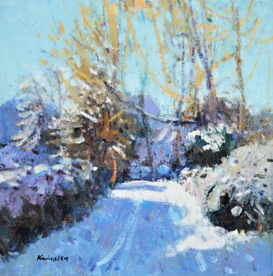 JOHN KINGSLEY - snow covered path, strachur, argyll