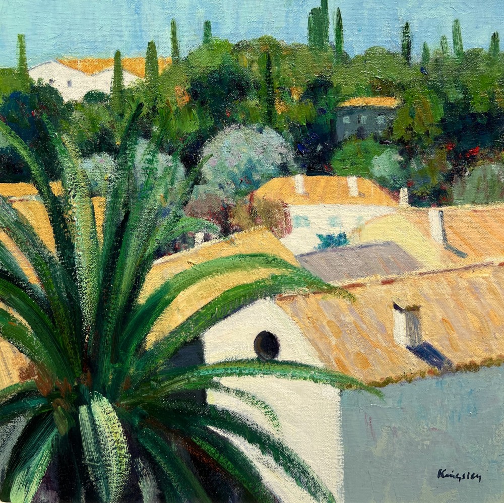 Scottish Artist JOHN KINGSLEY - Rooftops, Tourrettes