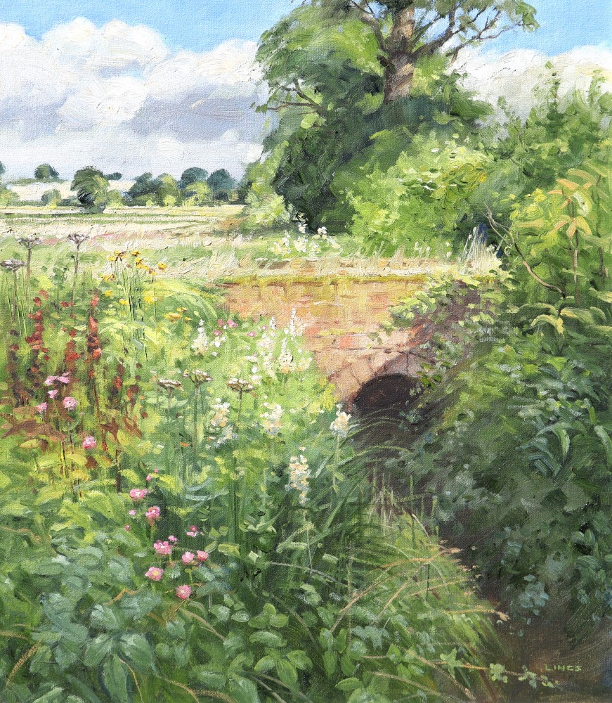 British Artist JOHN LINES - Meadow Sweet and Rosebay