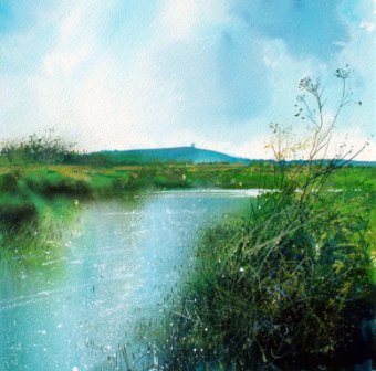 Glastonbury Tor from River Brue