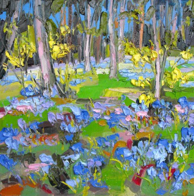 JUDITH BRIDGLAND - bluebells in woodland