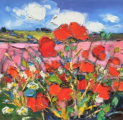 JUDITH BRIDGLAND - red earth and poppies