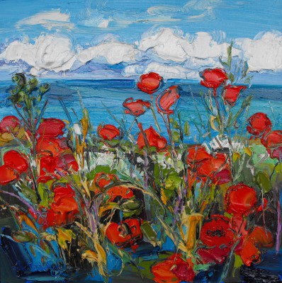 JUDITH BRIDGLAND - poppy fields by the sea