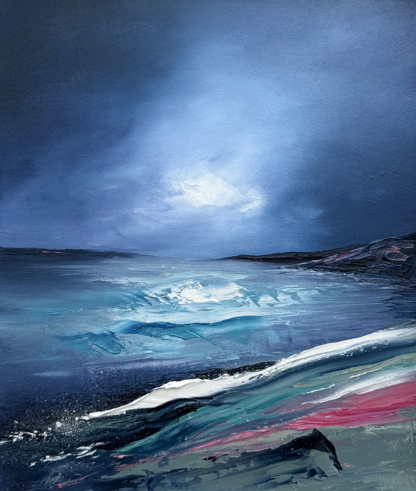 Linda Park - storm clouds stirring, camas daraich, isle of skye 