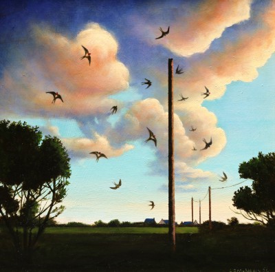 LOUIS S MCNALLY - watching swallows