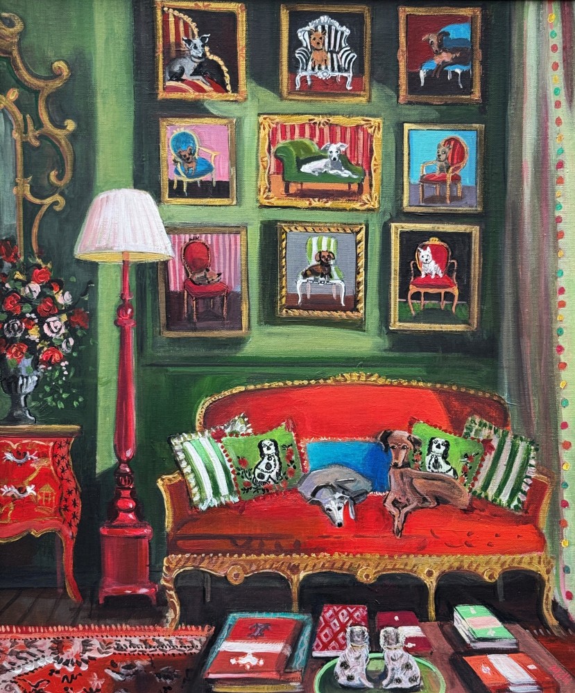 British Artist LOUISE MILLIN - Hound Lounge Interior