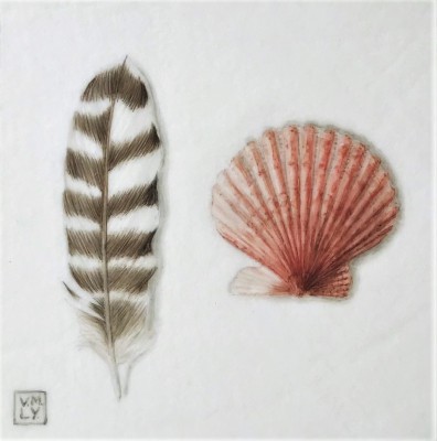 Feather and Shell (Red)