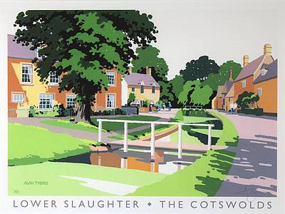 British Print Artist ALAN TYERS - Lower Slaughter