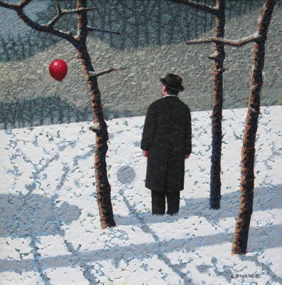 MARK EDWARDS - two men watching the balloon