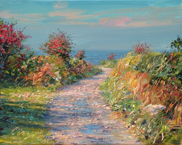Mark Preston - hawthorns on the road to portheras