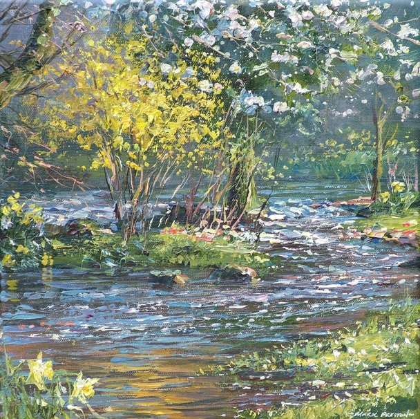 MARK PRESTON - spring light, river lathkill