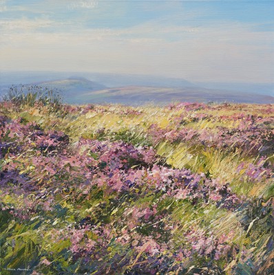 MARK PRESTON - heather and grasses, stanage moor