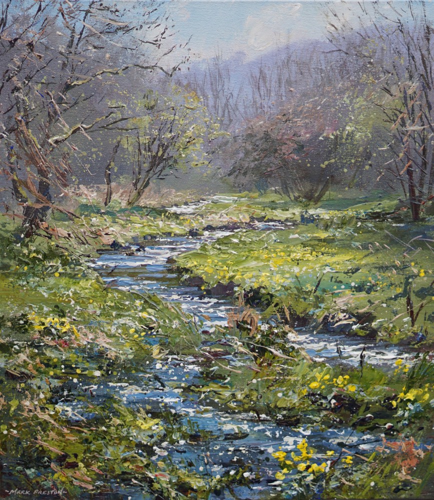 British Artist Mark Preston - April Morning, Monk's Dale