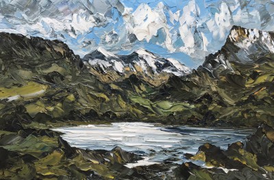 MARTIN LLEWELLYN - towards snowdon from llyn nantlle uchaf