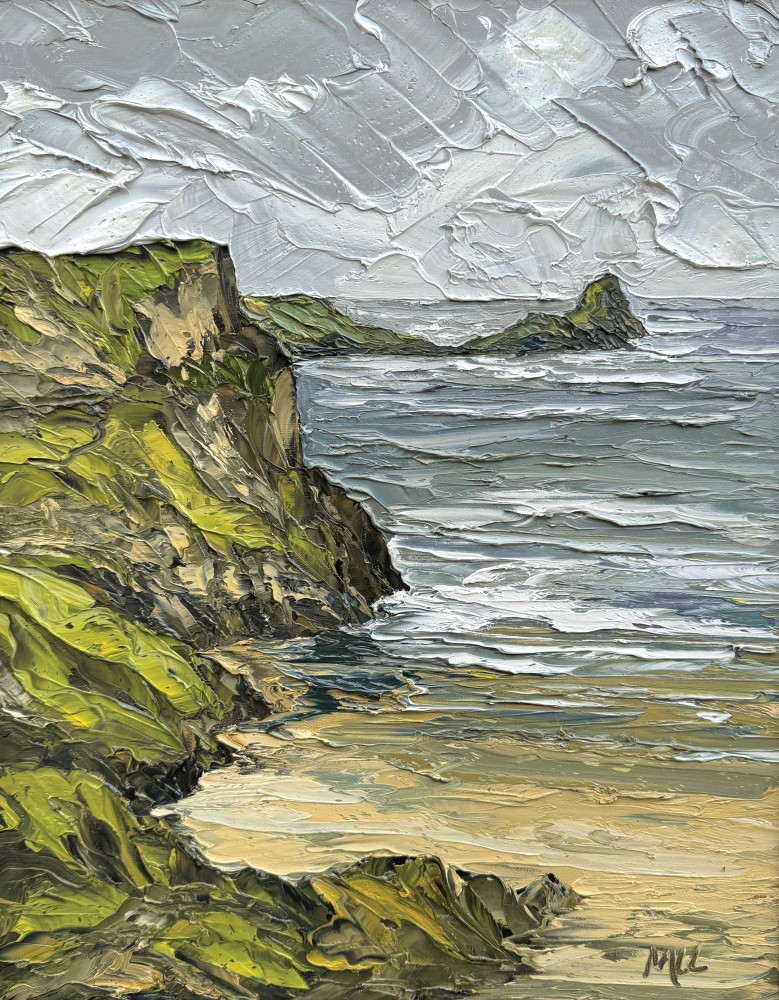 British Artist MARTIN LLEWELLYN - Towards Worms Head