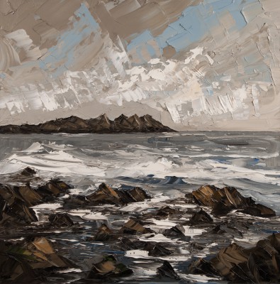 MARTIN LLEWELLYN - rocks in sea