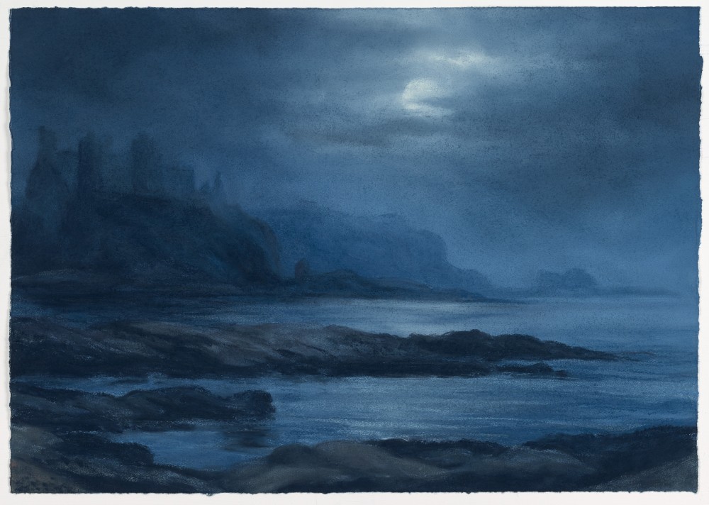 British Artist MATTHEW DRAPER - Tantallan by Moonlight