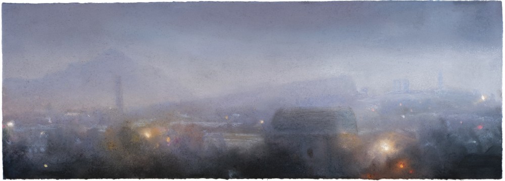 British Artist MATTHEW DRAPER - Nocturne with a hint of Hoar, Kitchen Window Series 256