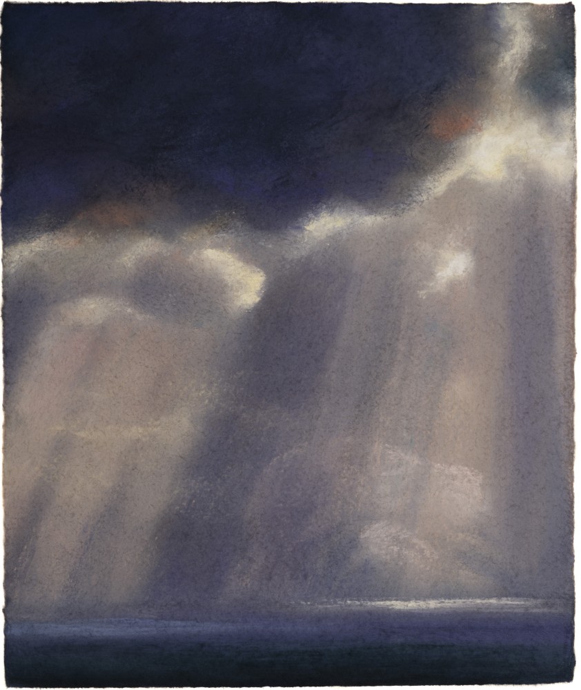 British Artist MATTHEW DRAPER - Last Light, A View of the Bass Rock