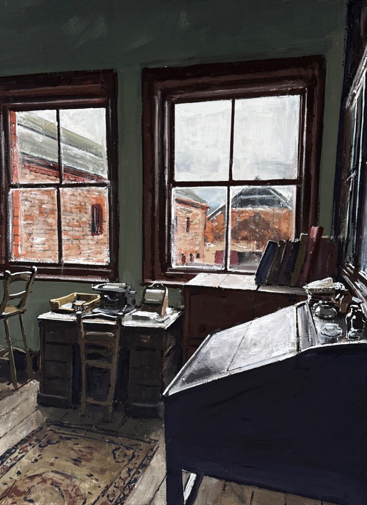 British Artist MATTHEW WOOD - Jackfield - The Clerk's Desk