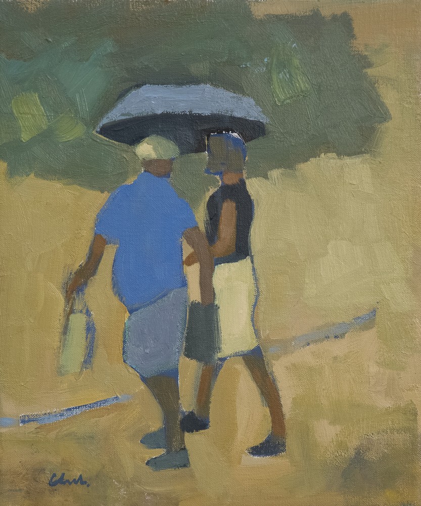Scottish Artist MICHAEL CLARK - Sharing an Umbrella